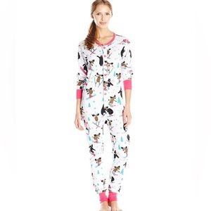 NWT Hatley Ski Bum Union Suit Adult Onesie moose bear women’s size large